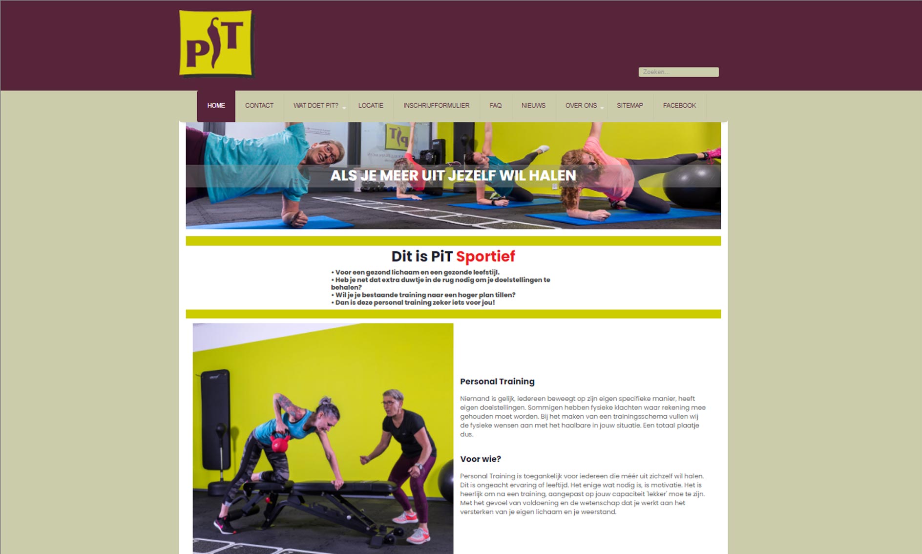 PiT-Sportief, Personal Trainingstudio